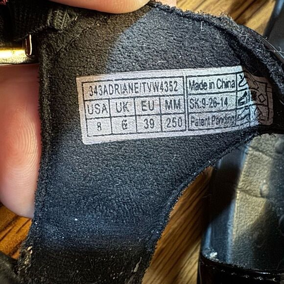 Vionic Adriane Sandal Black Patent Adjustable Straps Size 8 Women’s - Picture 5 of 6